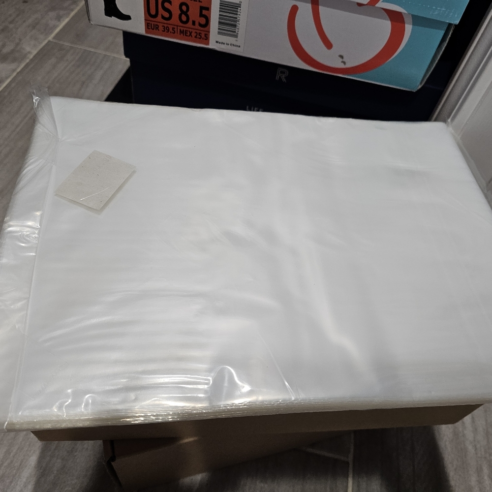 100 Count 10x14 poly bags 2mil Clear  Sturdy Packaging Flat Poly Plastic Bag - Picture 3 of 8